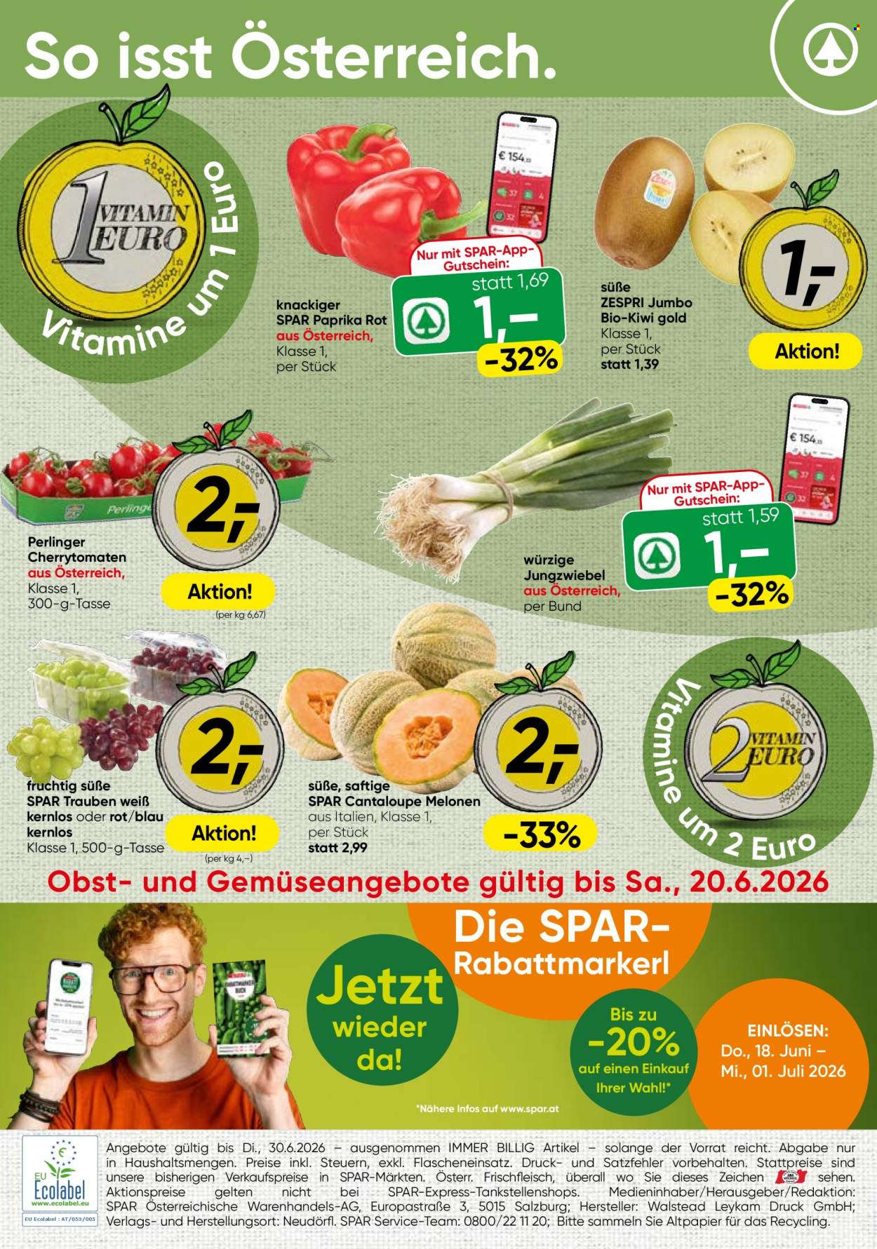 Angebote EUROSPAR - 18.6.2026 - 30.6.2026. Seite 20