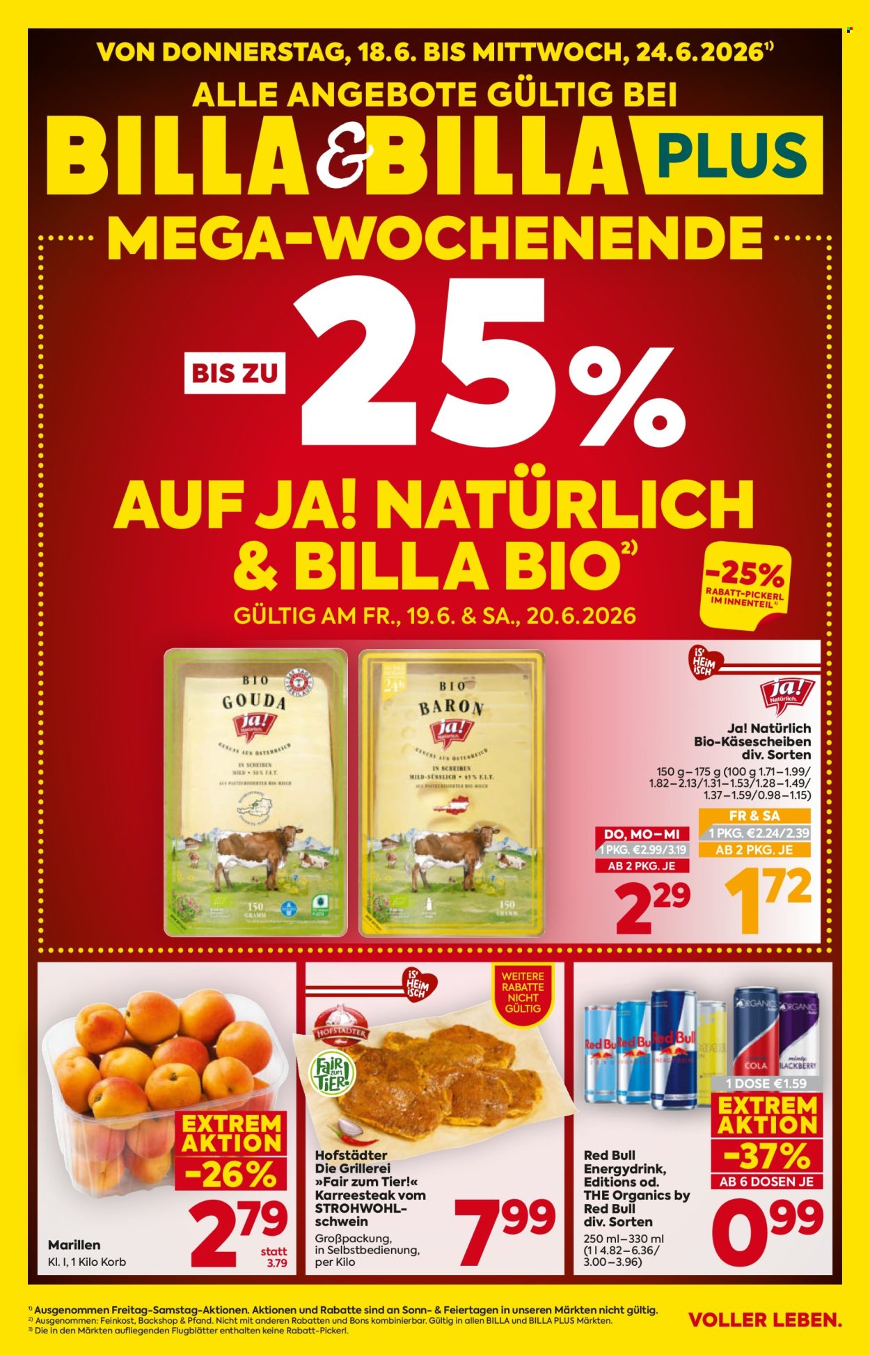 Angebote Billa - 18.6.2026 - 24.6.2026. Seite 1