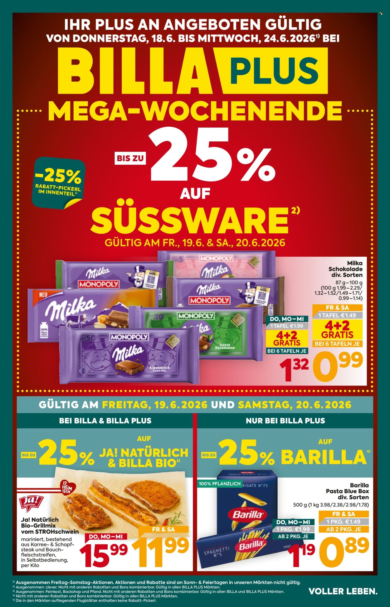 Angebote Billa Plus - 18.6.2026 - 24.6.2026. Seite 1