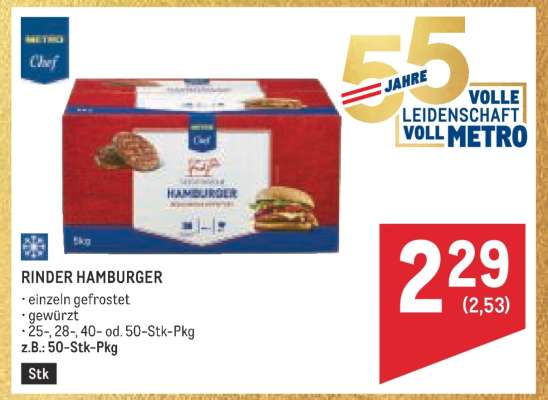 Rinder Hamburger