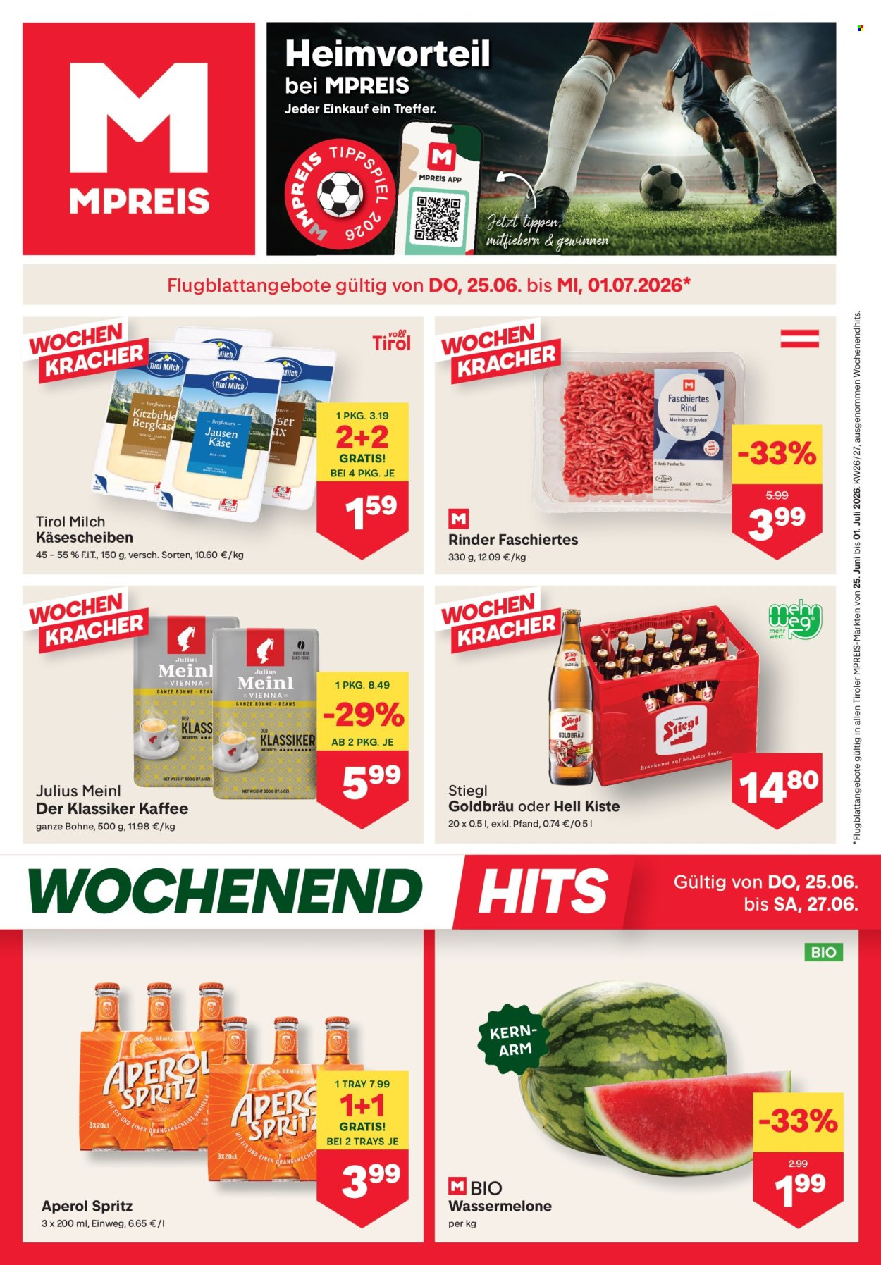 Angebote MPREIS - 25.6.2026 - 1.7.2026. Seite 1