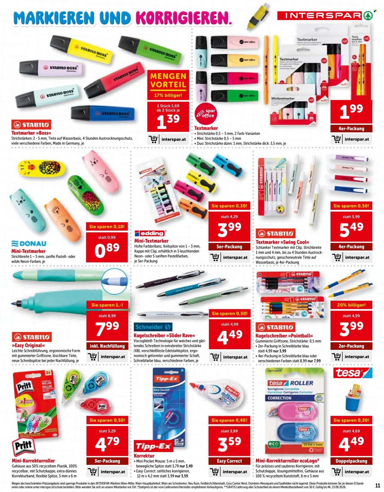 Leták INTERSPAR - 25.6.2026 - 23.9.2026. Strana 11