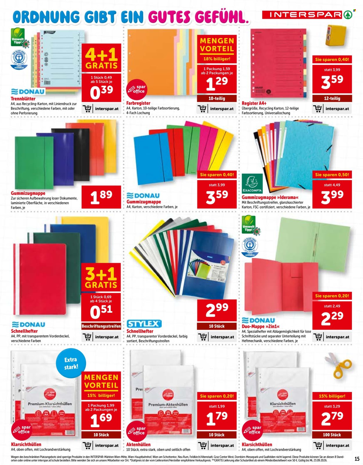 Leták INTERSPAR - 25.6.2026 - 23.9.2026. Strana 15