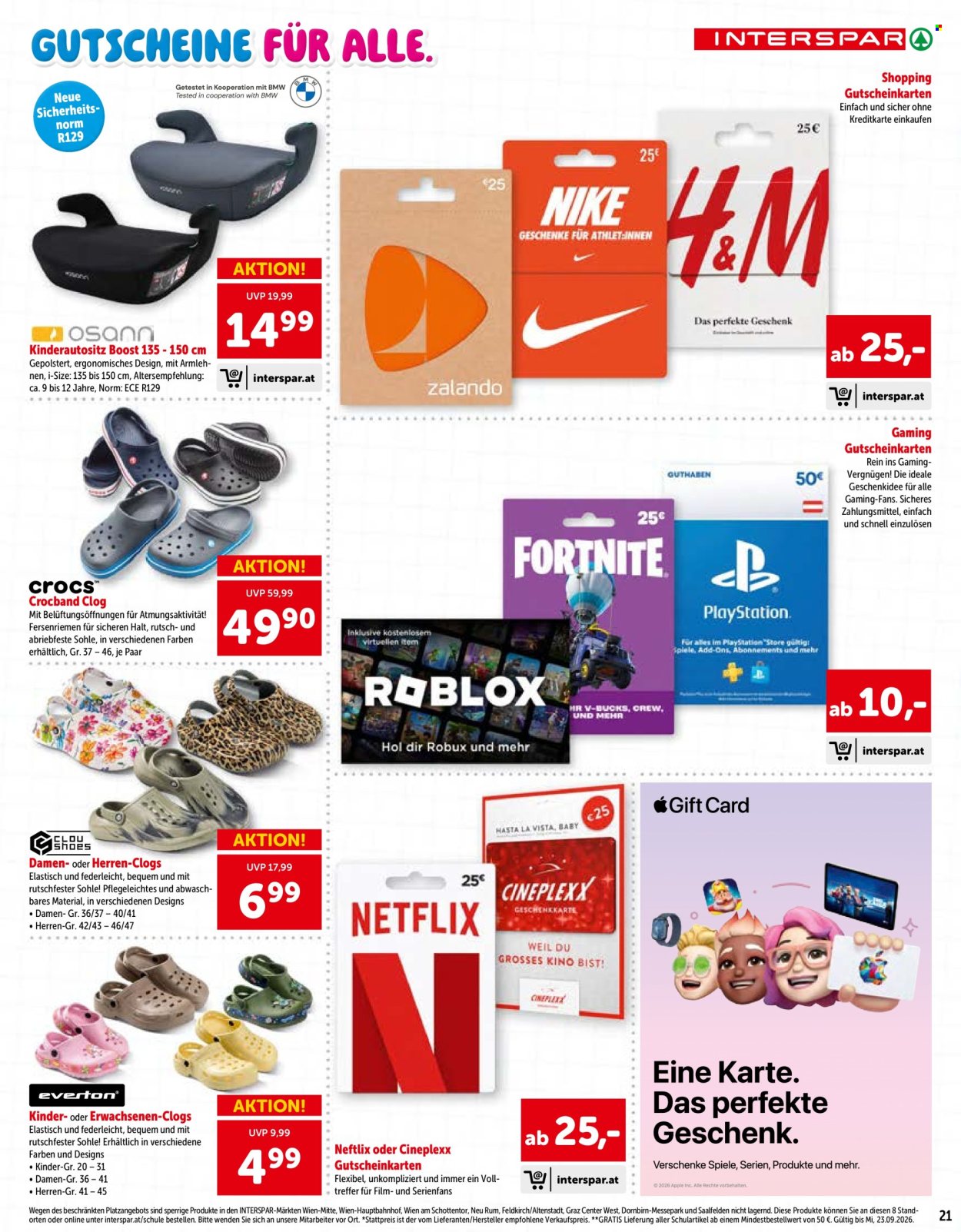 Leták INTERSPAR - 25.6.2026 - 23.9.2026. Strana 21