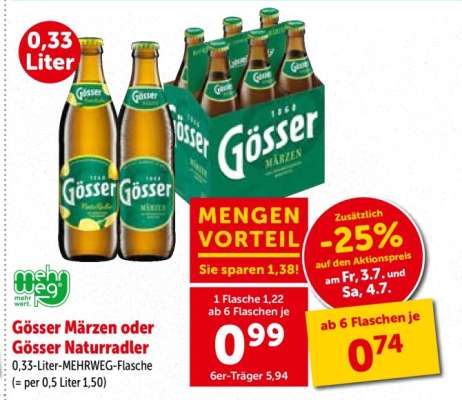 Gösser Märzen oder Gösser Naturradler