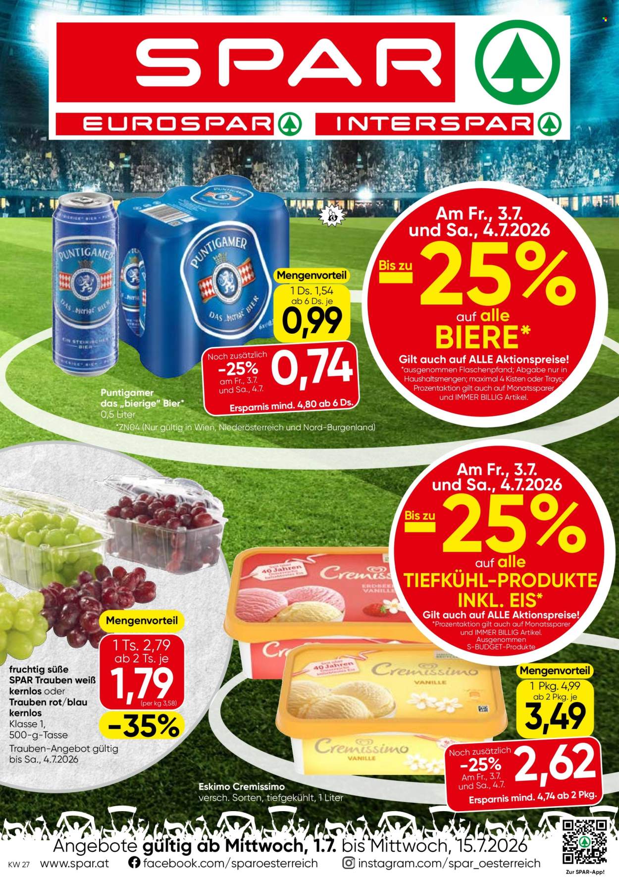 Angebote EUROSPAR - 1.7.2026 - 15.7.2026. Seite 1