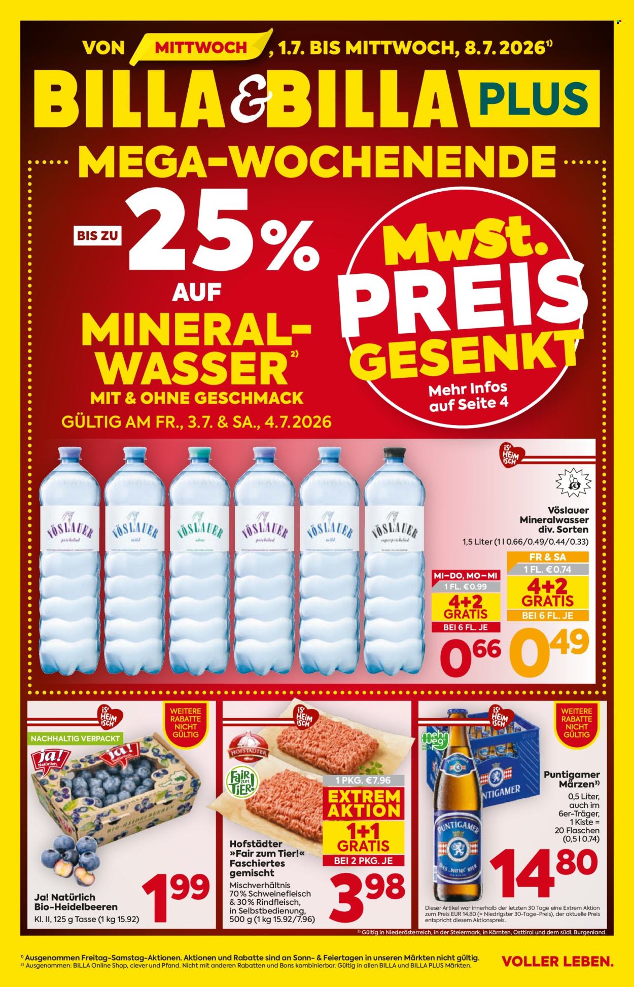 Angebote Billa - 1.7.2026 - 8.7.2026. Seite 1