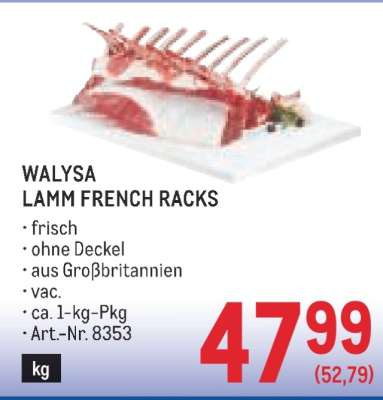 Walysa Lamm French Racks