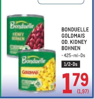 BONDUELLE GOLDMAIS OD. KIDNEY BOHNEN