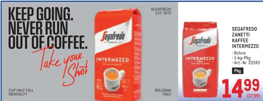 SEGAFREDO ZANETTI KAFFEE INTERMEZZO