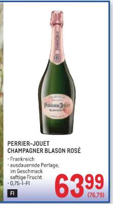 PERRIER-JOUET CHAMPAGNER BLASON ROSÉ