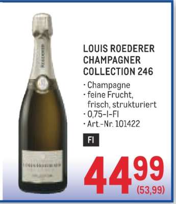 LOUIS ROEDERER CHAMPAGNER COLLECTION 246