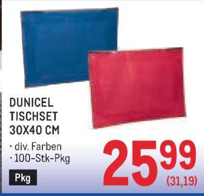 DUNICEL TISCHSET 30X40 CM