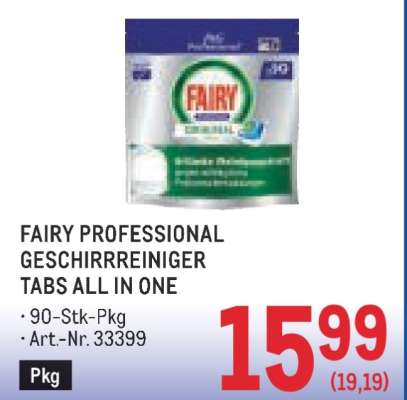 FAIRY PROFESSIONAL GESCHIRRREINIGER TABS ALL IN ONE