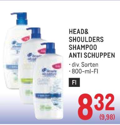HEAD& SHOULDERS SHAMPOO ANTI SCHUPPEN