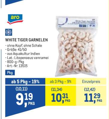 aro WHITE TIGER GARNELEN