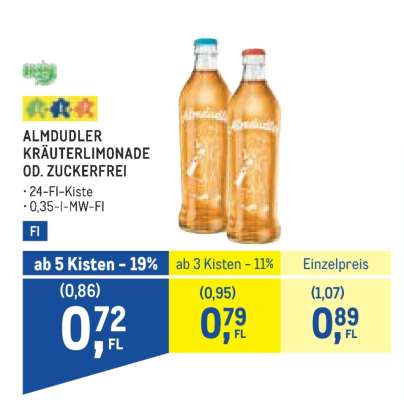 ALMDUDLER KRÄUTERLIMONADE OD. ZUCKERFREI