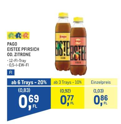 PAGO EISTEE PFIRSICH OD. ZITRONE