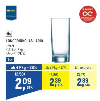 LONGDRINKGLAS LARIO