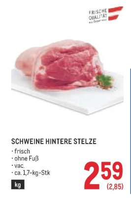 Schweine Hintere Stelze