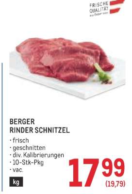 Berger Rinder Schnitzel