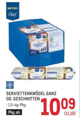 SERVIETTENKNÖDEL GANZ OD. GESCHNITTEN