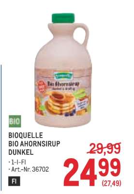 BIOQUELLE BIO AHORNSIRUP DUNKEL