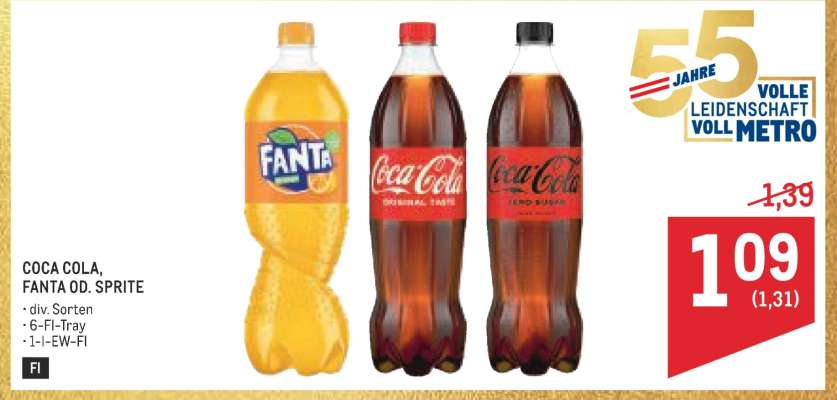 Coca-Cola Fanta od. Sprite