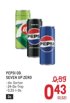 PEPSI OD. SEVEN UP ZERO