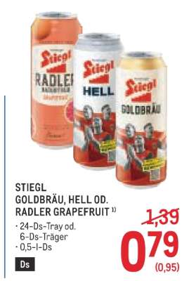Stiegl Goldbräu, Hell od. Radler Grapefruit