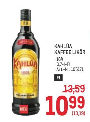 KAHLÚA KAFFEE LIKÖR
