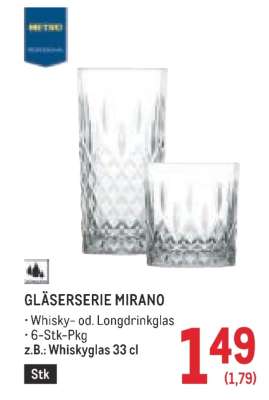 GLÄSERSERIE MIRANO