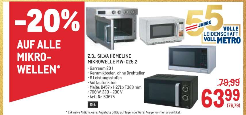SILVA HOMELINE MIKROWELLE MW-C25.2