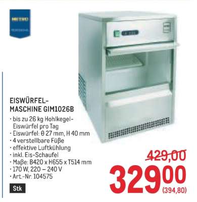 EISWÜRFELMASCHINE GIM1026B