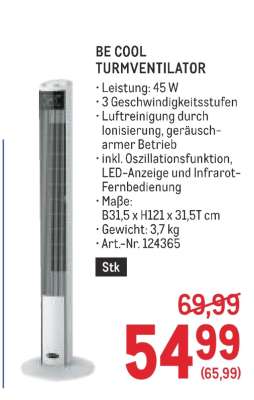 BE COOL TURMVENTILATOR