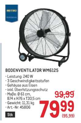 BODENVENTILATOR WM6125