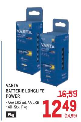 VARTA BATTERIE LONGLIFE POWER