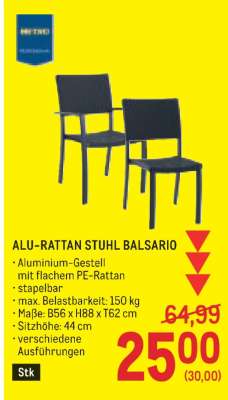 ALU-RATTAN STUHL BALSARIO