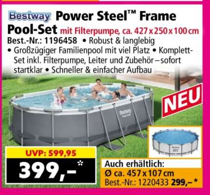 Bestway Power Steel Frame Pool-Set