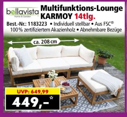 bellavista Multifunktions-Lounge KARMOY 14tlg.