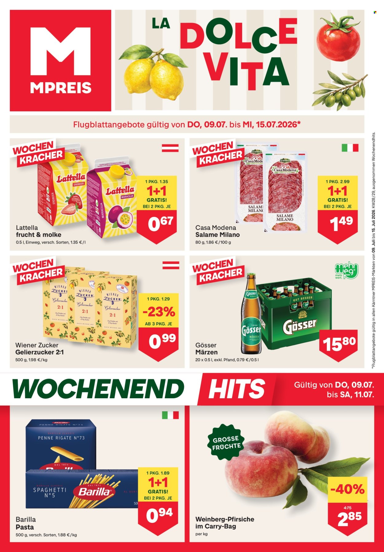 Angebote MPREIS - 9.7.2026 - 15.7.2026. Seite 1