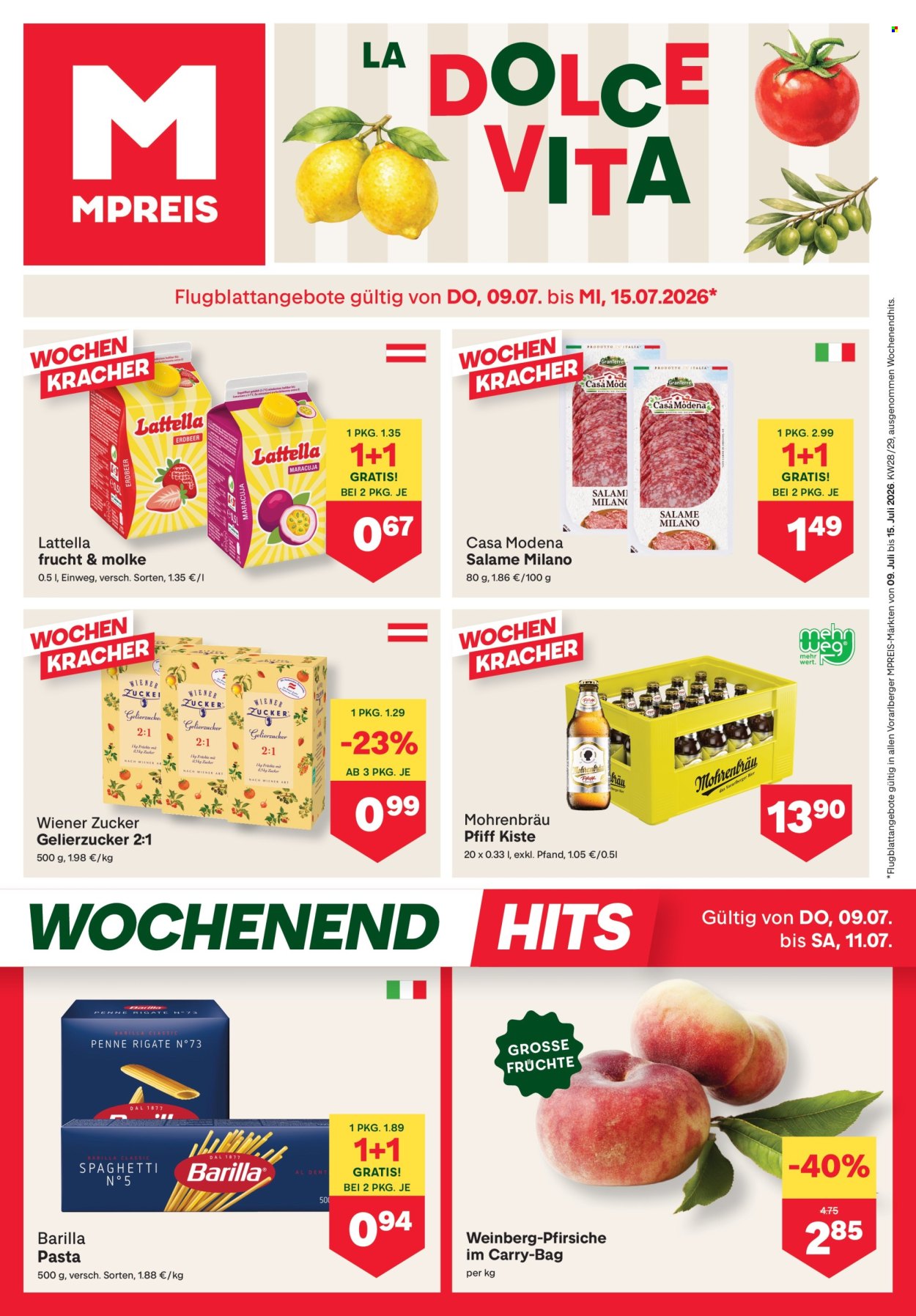 Angebote MPREIS - 9.7.2026 - 15.7.2026. Seite 1