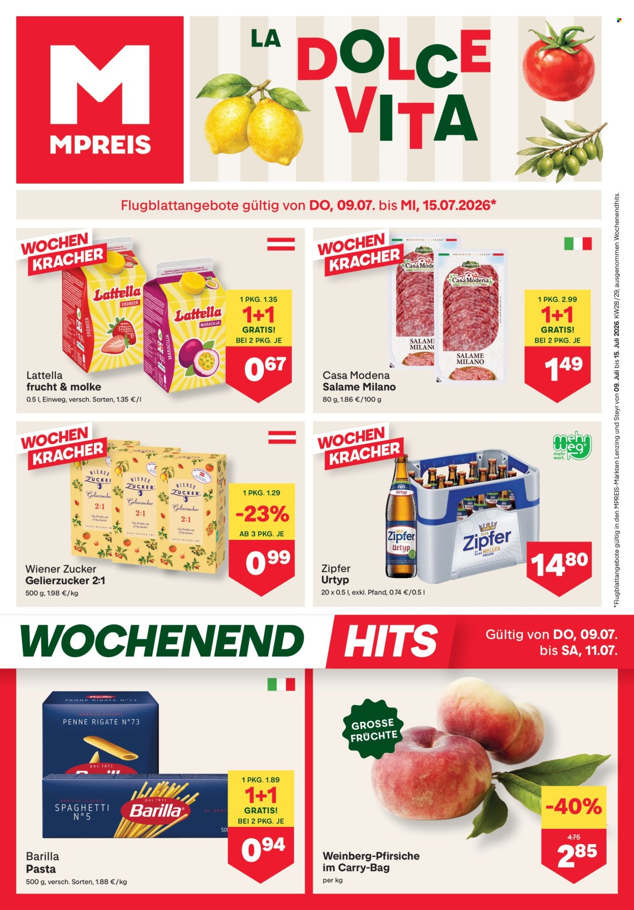 Angebote MPREIS - 9.7.2026 - 15.7.2026. Seite 1