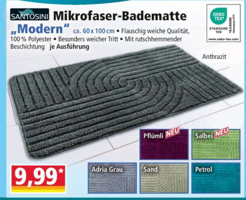 SANTOSINI Mikrofaser-Badematte
