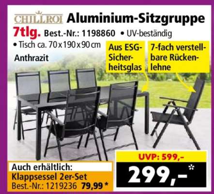 CHILLROI Aluminium-Sitzgruppe