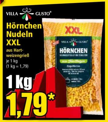 Hörnchen Nudeln XXL