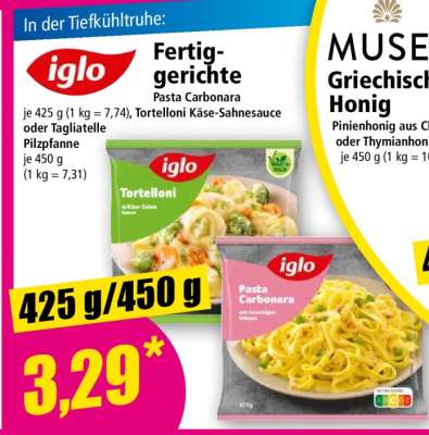 iglo Fertiggerichte