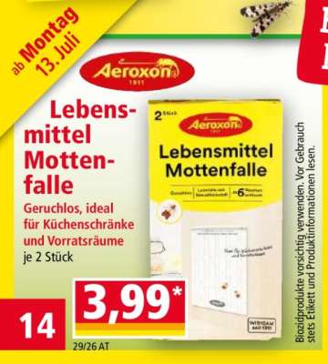 Aeroxon Lebensmittel Mottenfalle