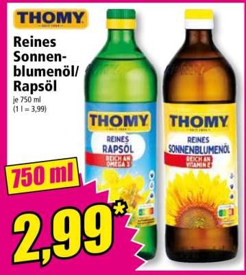 THOMY Reines Sonnenblumenöl/Rapsöl