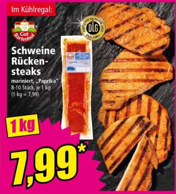 Schweine Rückensteaks